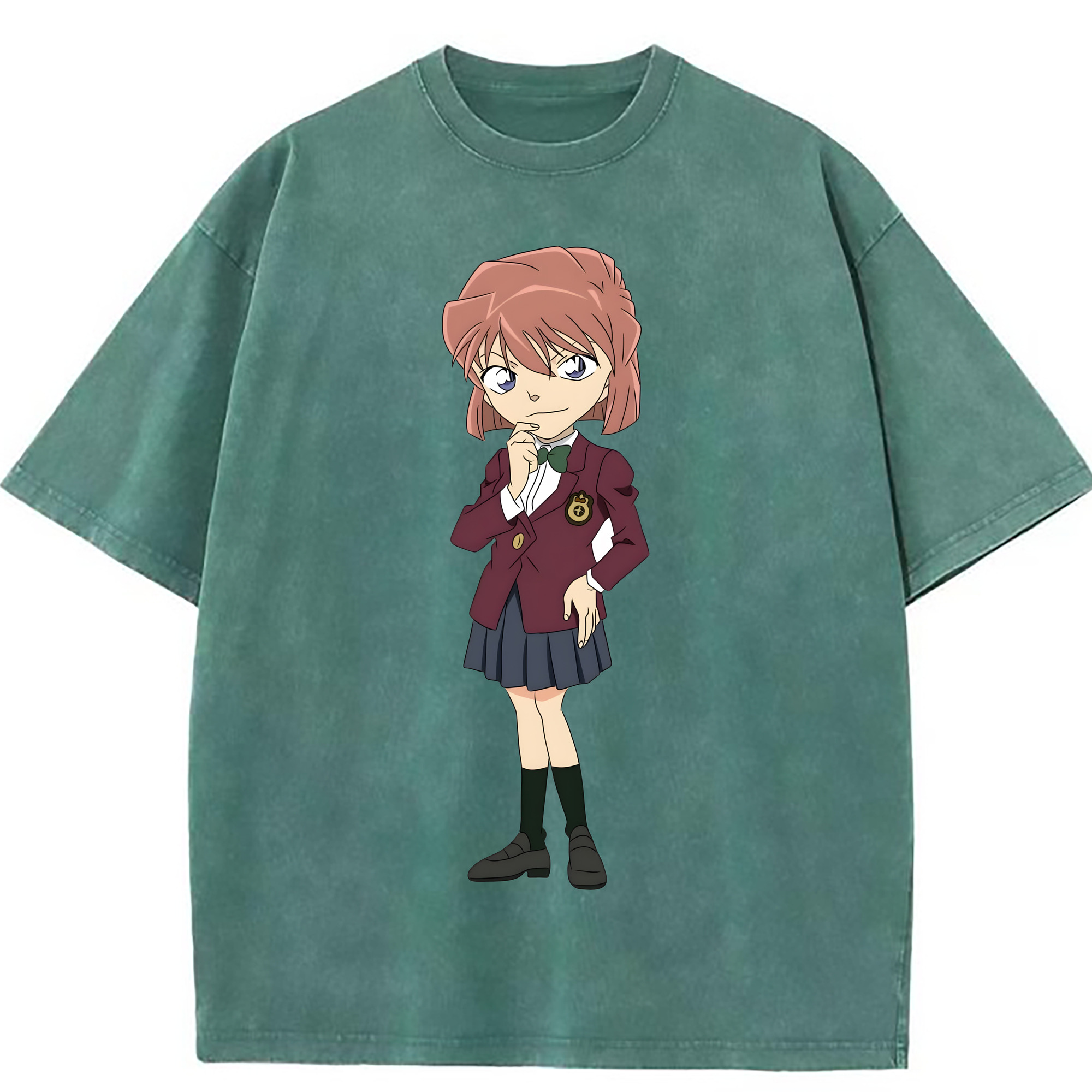 （画像用） 名探偵コナン 灰原 哀 はいばら あい Detective Conan Anita Hailey、Vi Graythorn Haibara Ai 綿100% ヴィンテージ風 半袖Tシャツ（フロントプリント）